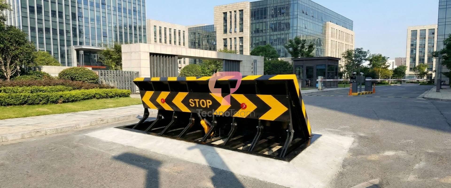 hydraulic road blocker,road blocker,crash tested road blocker,hydraulic bollard,PHYSICAL SECURITY PRODUCTS,turnstiles,swing gate,sliding gate